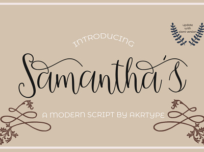 samantha card design feminine handwriting handwritten illustration lettering script type typography