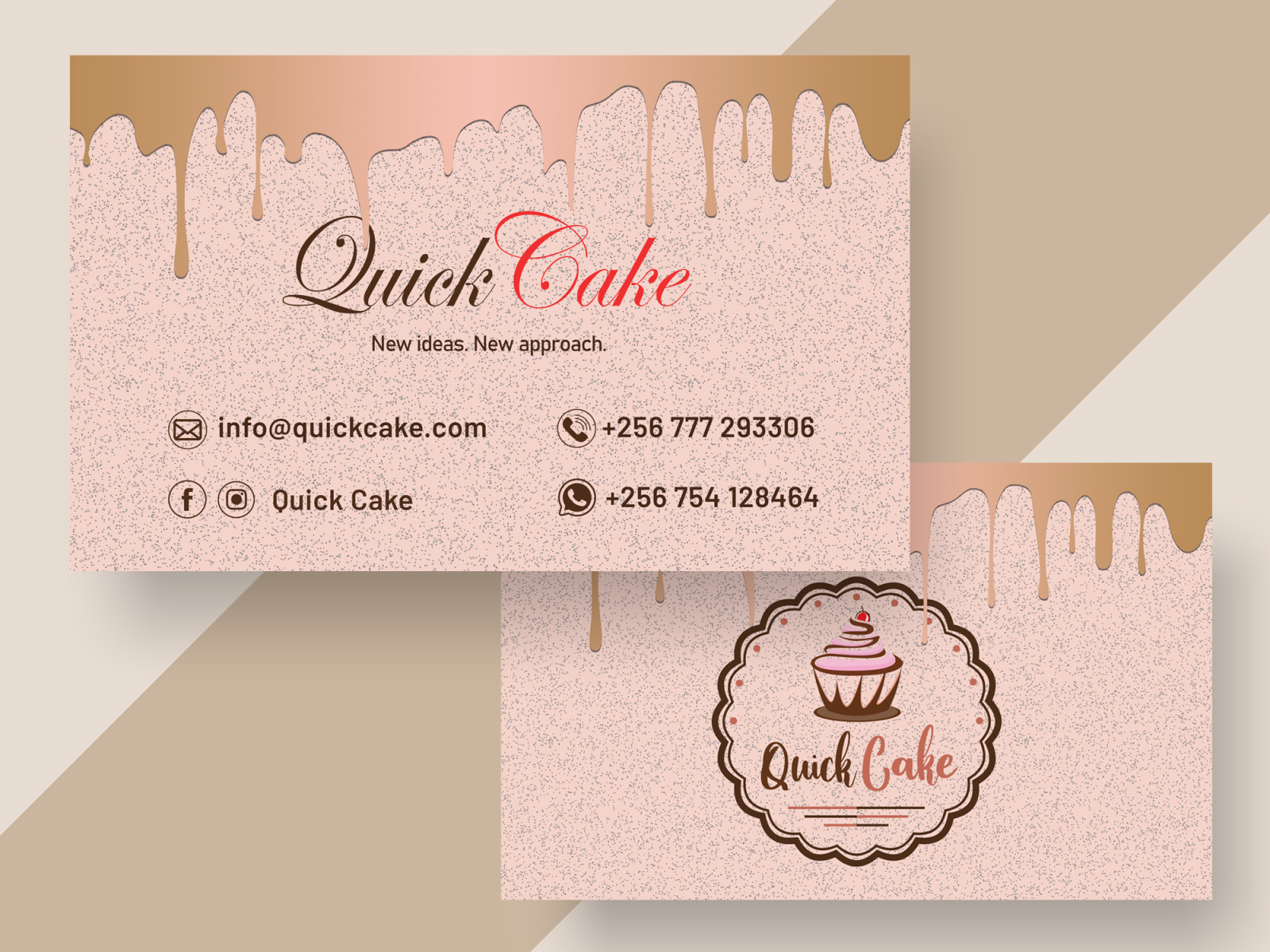 Cake Bakery Business Card Design + Free Template by Askas Jeremy For Cake Business Cards Templates Free