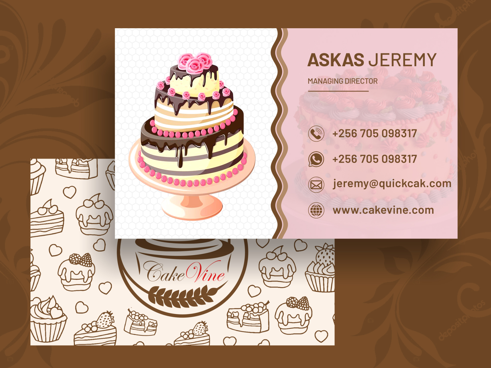 Cup Cake Maker Templated Business Card 2 | Able Labels
