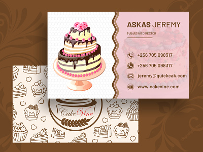 Cake Bakery Business Card Design business card businesscard businesscardtemplate fleedtech graphic design illustration modernbusinesscard