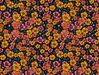 New Colors colors design flowers illustration pattern pattern design prints surfacedesign textile design textile print