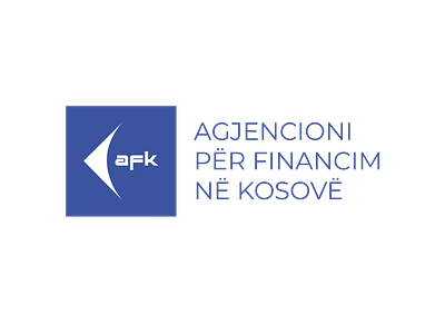 Agency for finance in Kosovo logo branding logo typography