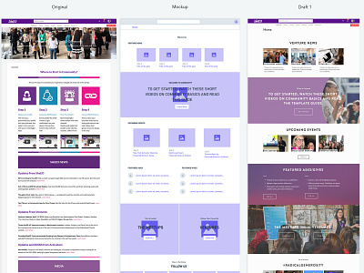 SheEO Online Community Homepage app design ui ux web