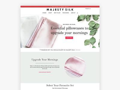 Majesty Silk Website Design brand ecommerce shopify ui ux web design website