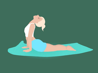 Upward Dog - Yoga fitness illustration yoga yoga pose
