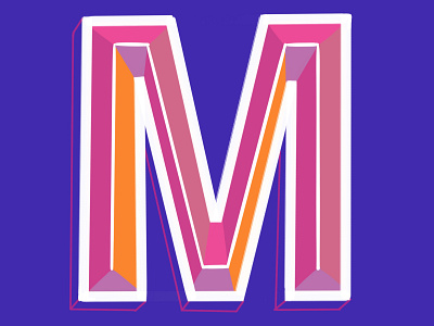 M alphabet alphabet logo creative design illustration lettering typography