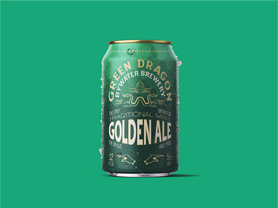 Green Dragon Brewing Co. Mock Up beer branding beer label branding brewery design fantasy illustration illustrator lord of the rings personal project