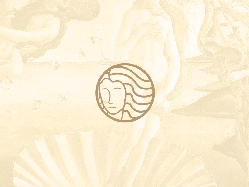 The Birth of Venus branding cabeleire hair hair studio icon identidade visual logo o nascimento de vênus símbolo venus