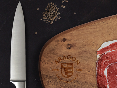 Aragon Cortes Selecionados branding carnes cortes selecionados design identidade visual logo logotipo meet símbolo