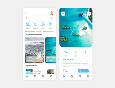 Travel App Mobile Design Exploration mobile ui travel app ui design ui designer ui ux