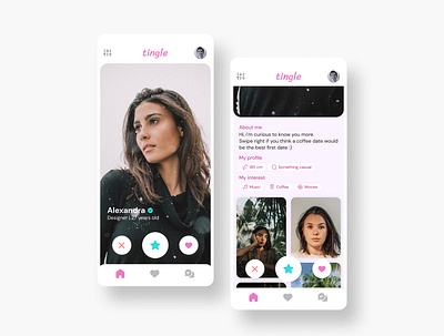 Dating App | UI Design design mobile ui ui ui design ui designer ui ux