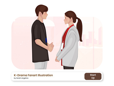 Korean Drama Fanart Illustration - Start Up 2020 design adobe illustrator art artwork fanart illustration illustration art illustration design illustration design trends 2020 kdrama korean startup trending vector vectorart vexel