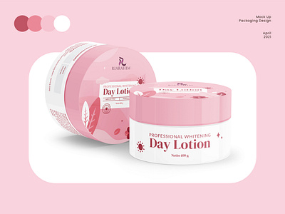 Professional Whitening Body Lotion Packaging Mockup - Day Lotion adobe illustrator branding branding design trends 2021 cosmetic packaging cosmetics product design packaging design product concept product design skincare branding skincare packaging