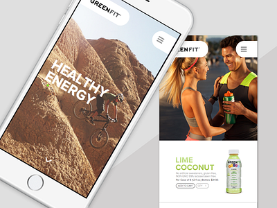 Greenfit action drink fit mobile product sports website