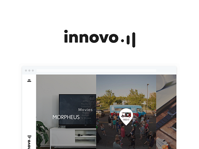 Innovo branding identity landing page logo responsive design ui ux website