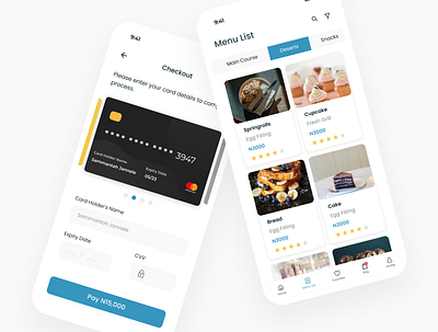 MealIT checkout card checkout food app foodie mastercard mealit mealit mobile ui user interface design