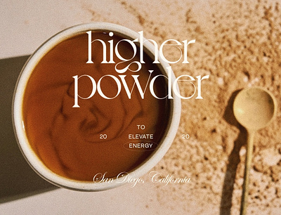 Higher Powder — Branding & Packaging Design adaptogens brand and identity brand identity branding branding design design energy powder wellness
