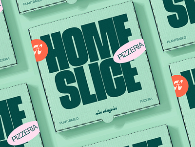 Homeslice – Plantbased Pizzeria brand identity branding branding design design logo logo design packaging pizza pizzeria plantbased type typography vector vegan
