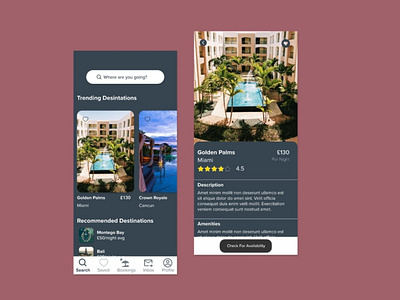 Hotel Booking app branding dailyui dailyuichallenge design icon illustration minimal ui ux web website