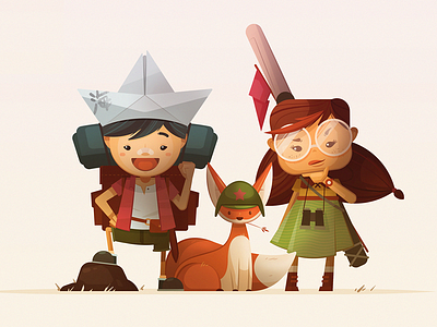 Hiro & Tala character design characters fox kids travelers