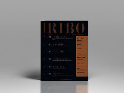 Ribo Ristorante Menu Design brand identity branding design graphic design italian restaurant menu restaurant