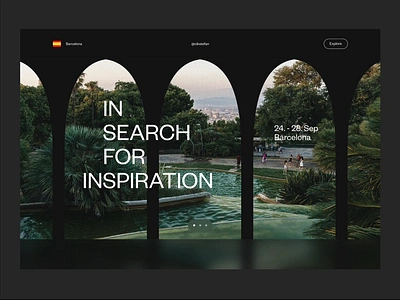 Barcelona - Hero Section Concept animation architecture barcelona blur clean concept dark header hero idea layout mask typography view