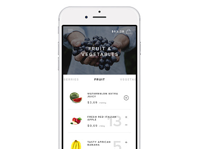 Food Delivery App app clean delivery food items minimal mobile orders shopping ui ux