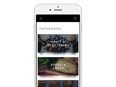 Food delivery app categories app categories category clean delivery food minimal mobile slovakia ui ux