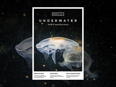 UNDERWATER - Poster design a4 clean cover dark design ocean poster print promotion sea slovakia underwater