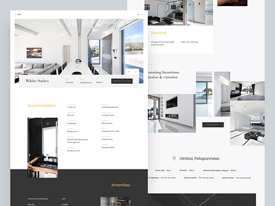 Luxury Ellada - Villa Detail architecture clean gallery hotel landing layout list location luxury minimal services ui