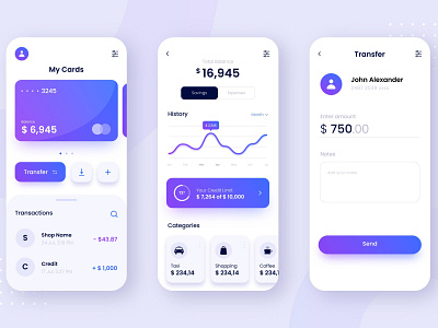 Mobile Banking Concept UI