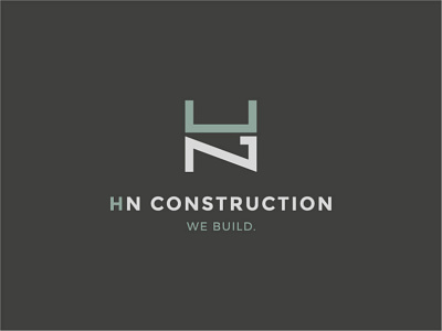 HN Construction - Logo Design branding construction logo design geometric logo lettermark lettermark logo logo logo design logomark monogram logo