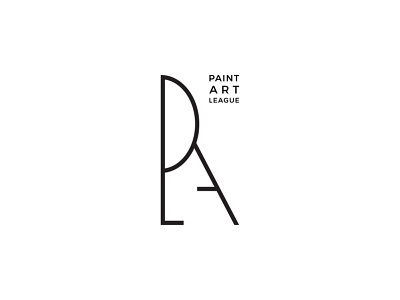 Paint Art League - Logo Design design geometric logo lettermark lettermark logo logo logo design logomark logotype monogram logo