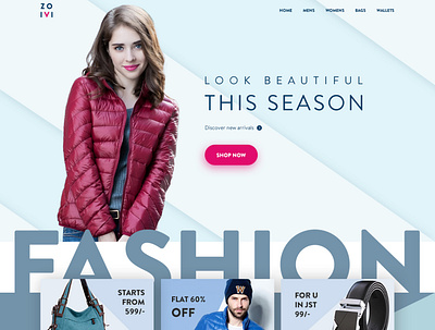 Shopping theme - Zoivi dailyui design fashion fashion design logo shop shopping ui webdesign website