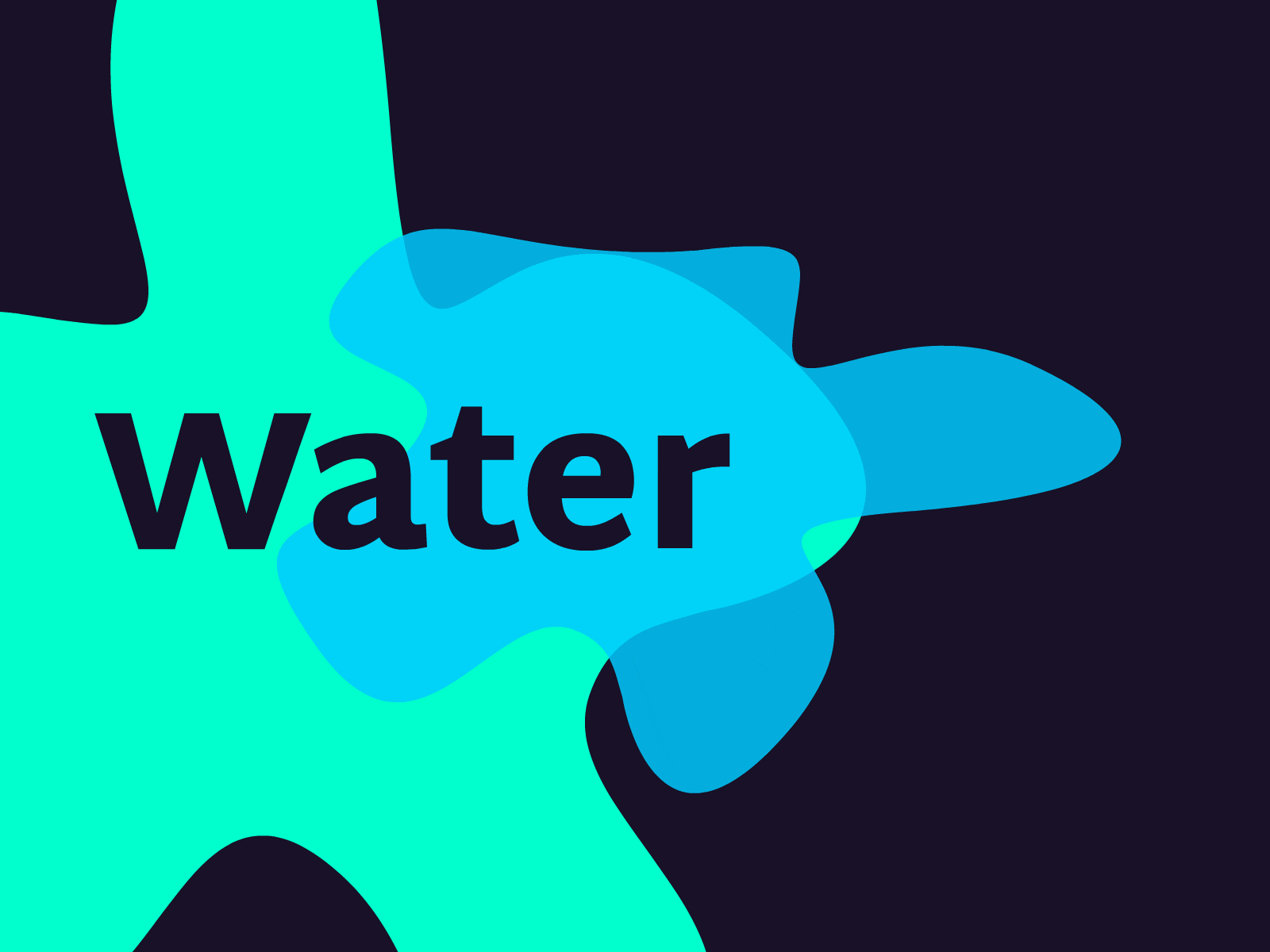 Water animate cc animated animated type animation blob design gif iillustration liquid type typography vector water
