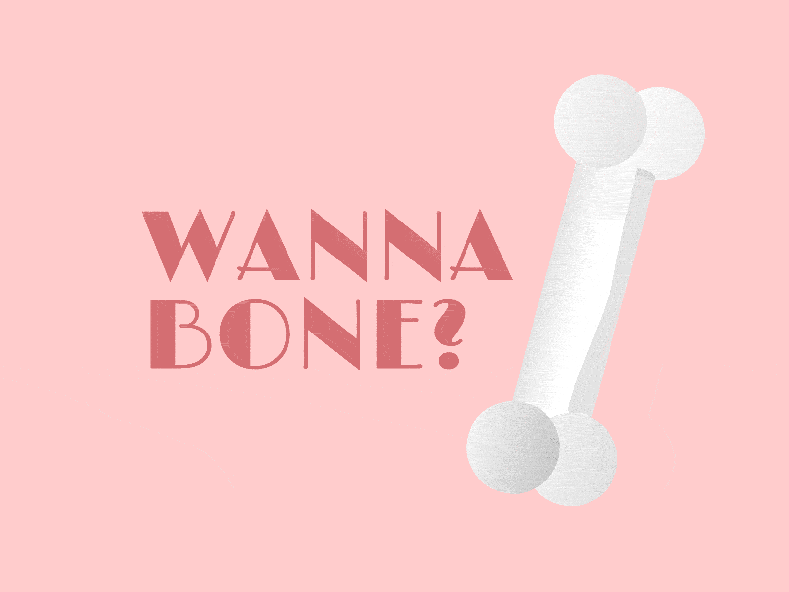 Wanna Bone? animal animate cc animated animation bone character animation dog drawing fun funny gif goofy illustration pink sex sexual