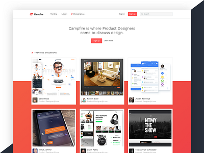 Campfire(WIP) bangalore clean designers landing page minimal product design ui ux