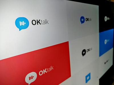 Oktalk Logo Exploration blue branding chat logo talk