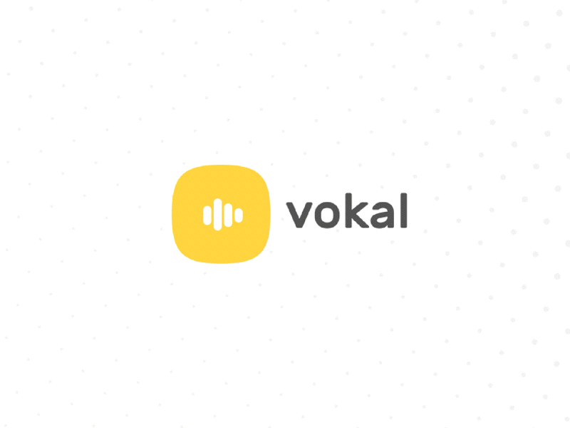 Vokal Logo Animation android animation funny ios landing motion voice vokal yellow