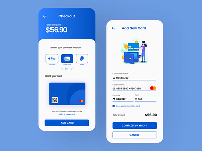 Credit card checkout ui design for e-commerce app! app app design app screen checkout design credit card checkout graphic design ui ui design