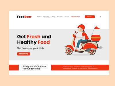 Food Delivery Landing page Design