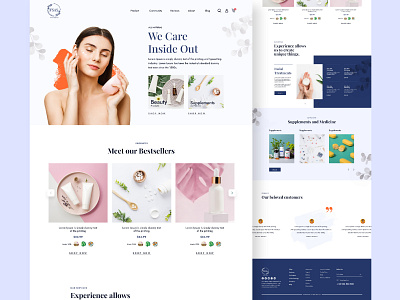 Interface Design For Body Care Company design trending ui ui uidesign uiuxdesign userinterface ux website design