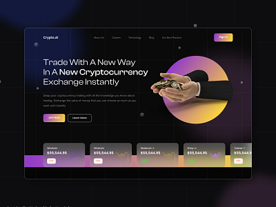 Crypto AI Website Interface Design