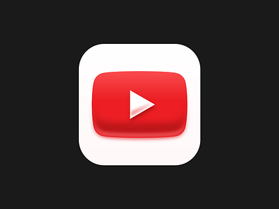 YouTube App Icon 3d adobe xd app app icon big sur design experience design graphics icon icon design red xd