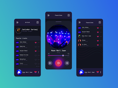 Music App UI @adobexd adobexd application design figma graphic design mobile ui uiux ux