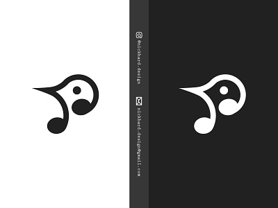 Bird Music Notes Logo