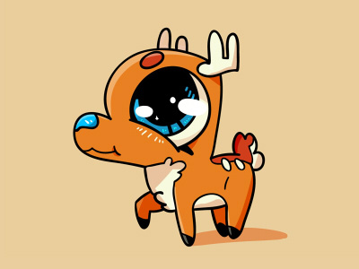 Deer John character design deer ilustration vector