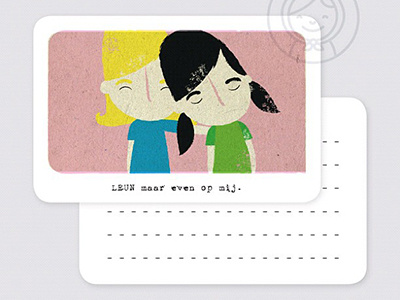 Friends Cards ankepanke card design illustration silkscreen effect