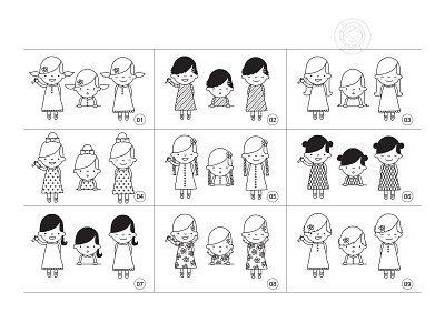Little Ladies ankepanke girls illustration stationery