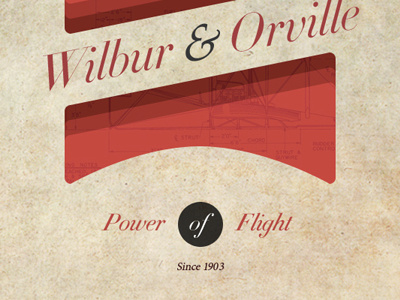 Power of Flight ampersand blueprint fear flying layered plane texture type worn wright brothers